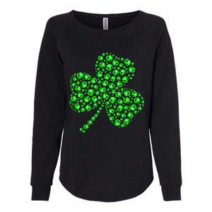 Funny Volleyball Ball Shamrock Clover St Patrick's Day Gift Womens California Wash Sweatshirt