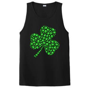 Funny Volleyball Ball Shamrock Clover St Patrick's Day Gift PosiCharge Competitor Tank