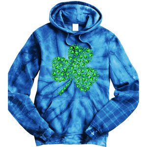 Funny Volleyball Ball Shamrock Clover St Patrick's Day Gift Tie Dye Hoodie