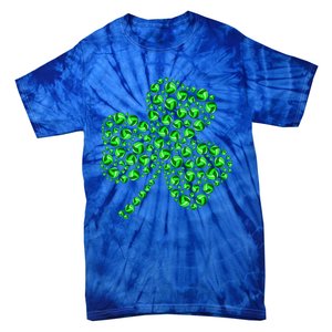 Funny Volleyball Ball Shamrock Clover St Patrick's Day Gift Tie-Dye T-Shirt