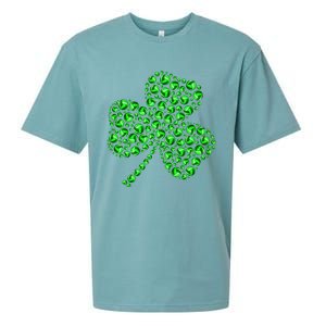 Funny Volleyball Ball Shamrock Clover St Patrick's Day Gift Sueded Cloud Jersey T-Shirt