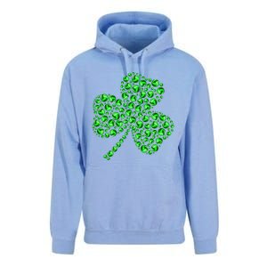 Funny Volleyball Ball Shamrock Clover St Patrick's Day Gift Unisex Surf Hoodie