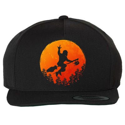 Funny Vintage Bigfoot Pumpkin Halloween Trick Or Treat Gift Wool Snapback Cap