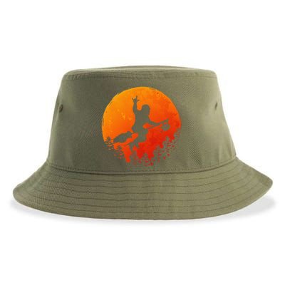 Funny Vintage Bigfoot Pumpkin Halloween Trick Or Treat Gift Sustainable Bucket Hat