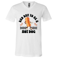 Funny Vintage Bad Day To Be A Hotdog V-Neck T-Shirt