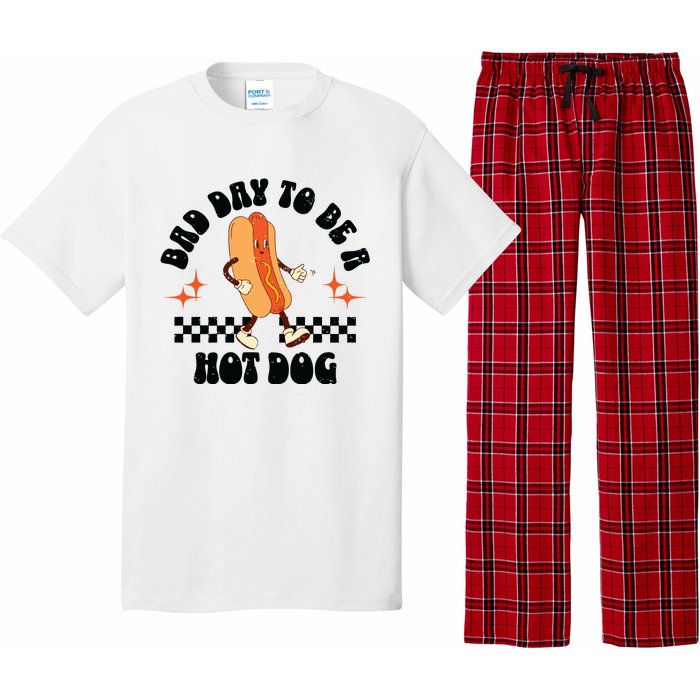 Funny Vintage Bad Day To Be A Hotdog Pajama Set