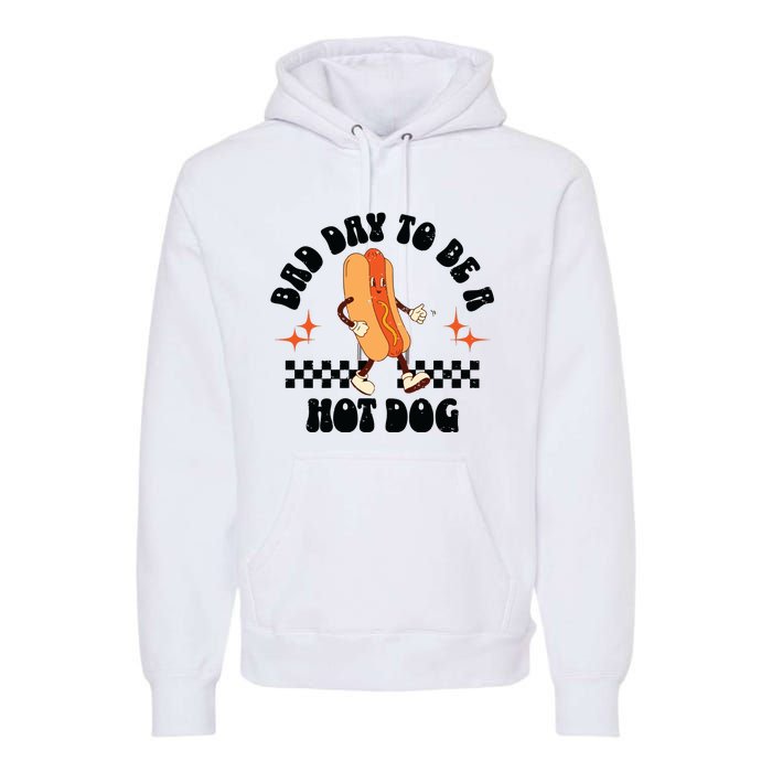 Funny Vintage Bad Day To Be A Hotdog Premium Hoodie