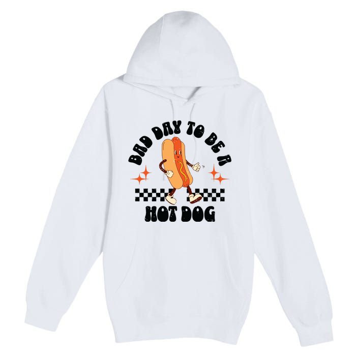 Funny Vintage Bad Day To Be A Hotdog Premium Pullover Hoodie