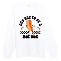 Funny Vintage Bad Day To Be A Hotdog Premium Crewneck Sweatshirt