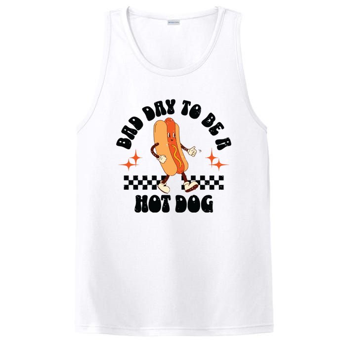 Funny Vintage Bad Day To Be A Hotdog PosiCharge Competitor Tank