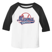 Funny Vintage Baseball Mama Of The Rookie Toddler Fine Jersey T-Shirt