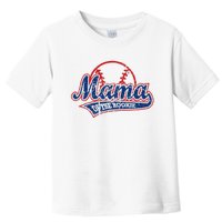 Funny Vintage Baseball Mama Of The Rookie Toddler T-Shirt