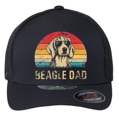 Funny Vintage Beagle Dad Funny Beagle Dog Dad Fathers Day Flexfit Unipanel Trucker Cap