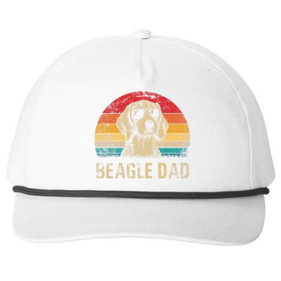 Funny Vintage Beagle Dad Funny Beagle Dog Dad Fathers Day Snapback Five-Panel Rope Hat