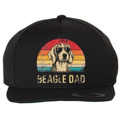 Funny Vintage Beagle Dad Funny Beagle Dog Dad Fathers Day Wool Snapback Cap