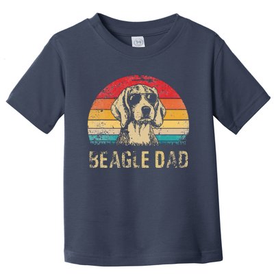 Funny Vintage Beagle Dad Funny Beagle Dog Dad Fathers Day Toddler T-Shirt