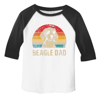 Funny Vintage Beagle Dad Funny Beagle Dog Dad Fathers Day Toddler Fine Jersey T-Shirt