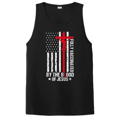 Fully Vaccinated By The Blood Of Jesus Christian Women Men PosiCharge Competitor Tank