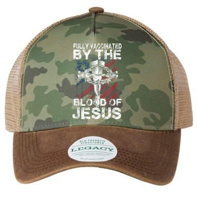 Fully Vaccinated By The Blood Of Jesus Faith Christian Legacy Tie Dye Trucker Hat