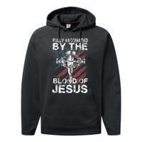 Fully Vaccinated By The Blood Of Jesus Faith Christian Performance Fleece Hoodie