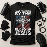 Fully Vaccinated By The Blood Of Jesus Faith Christian Cooling Performance Crew T-Shirt