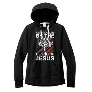 Fully Vaccinated By The Blood Of Jesus Faith Christian Women's Fleece Hoodie