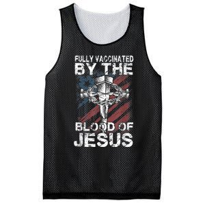 Fully Vaccinated By The Blood Of Jesus Faith Christian Mesh Reversible Basketball Jersey Tank