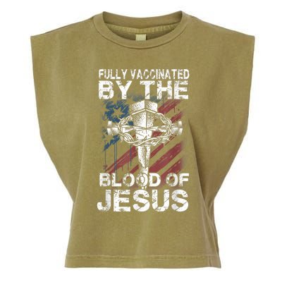 Fully Vaccinated By The Blood Of Jesus Faith Christian Garment-Dyed Women's Muscle Tee