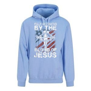 Fully Vaccinated By The Blood Of Jesus Faith Christian Unisex Surf Hoodie