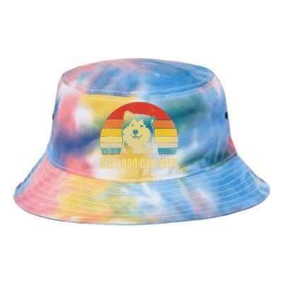 Funny Vintage Best Dog Dad Ever Alaskan Malamute Fathers Day Tie Dye Newport Bucket Hat