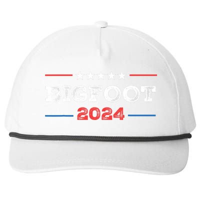 Funny Vintage Bigfoot For President Usa Elections 2024 Snapback Five-Panel Rope Hat