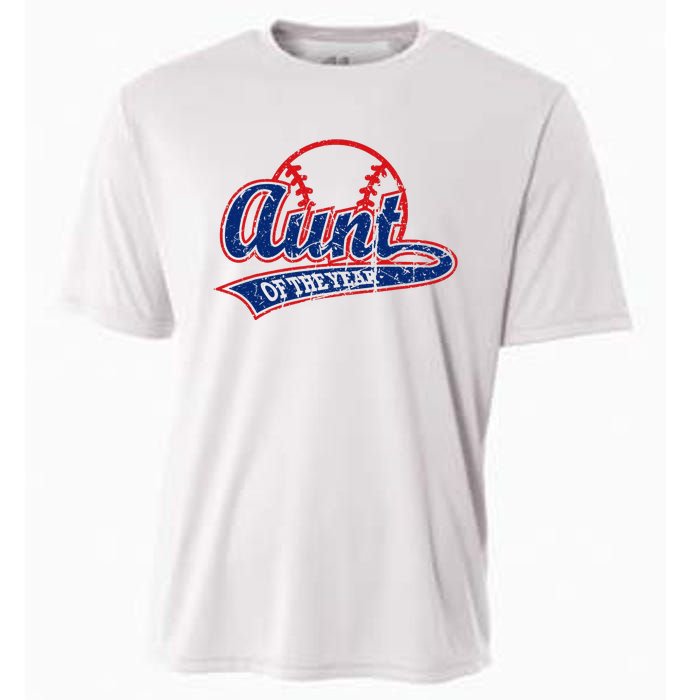 Funny Vintage Baseball Aunt of the Year Cooling Performance Crew T-Shirt