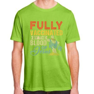 Fully Vaccinated By The Blood Of Jesus Funny Christian Adult ChromaSoft Performance T-Shirt