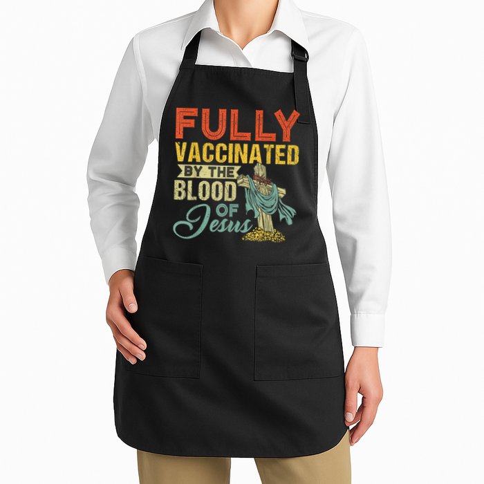 Fully Vaccinated By The Blood Of Jesus Funny Christian Apron