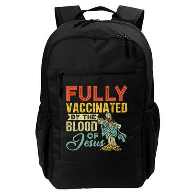 Fully Vaccinated By The Blood Of Jesus Funny Christian Backpack