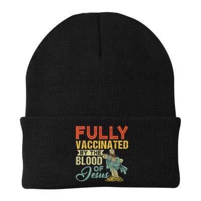 Fully Vaccinated By The Blood Of Jesus Funny Christian Beanie