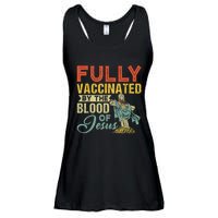 Fully Vaccinated By The Blood Of Jesus Funny Christian Ladies Essential Flowy Tank