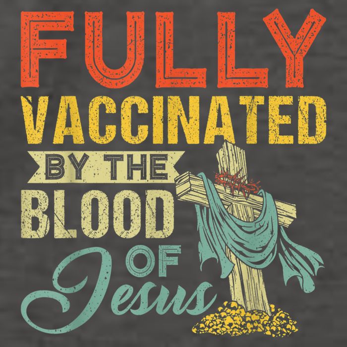 Fully Vaccinated By The Blood Of Jesus Funny Christian Vector Backpack
