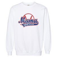 Funny Vintage Baseball Mama of the Rookie Garment-Dyed Sweatshirt