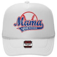 Funny Vintage Baseball Mama of the Rookie High Crown Mesh Back Trucker Hat