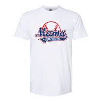 Funny Vintage Baseball Mama of the Rookie Softstyle CVC T-Shirt