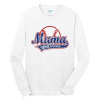 Funny Vintage Baseball Mama of the Rookie Tall Long Sleeve T-Shirt