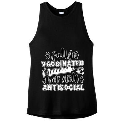 Fully Vaccinated But Still Antisocial Ladies PosiCharge Tri-Blend Wicking Tank