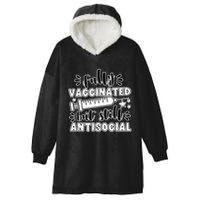 Fully Vaccinated But Still Antisocial Hooded Wearable Blanket