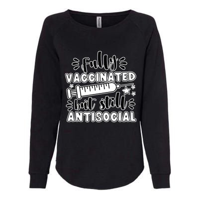 Fully Vaccinated But Still Antisocial Womens California Wash Sweatshirt