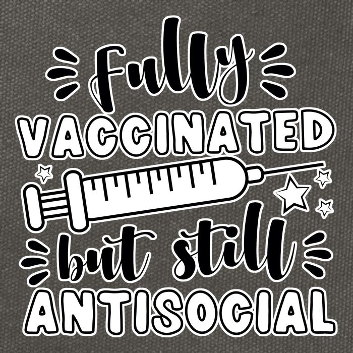 Fully Vaccinated But Still Antisocial Cotton Canvas Backpack