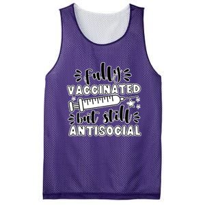 Fully Vaccinated But Still Antisocial Mesh Reversible Basketball Jersey Tank