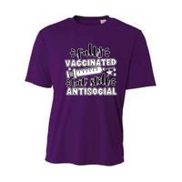 Fully Vaccinated But Still Antisocial Youth Performance Sprint T-Shirt
