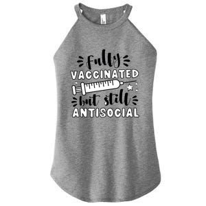 Fully Vaccinated But Still Antisocial Women's Perfect Tri Rocker Tank