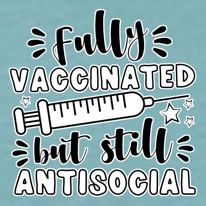 Fully Vaccinated But Still Antisocial Sueded Cloud Jersey T-Shirt